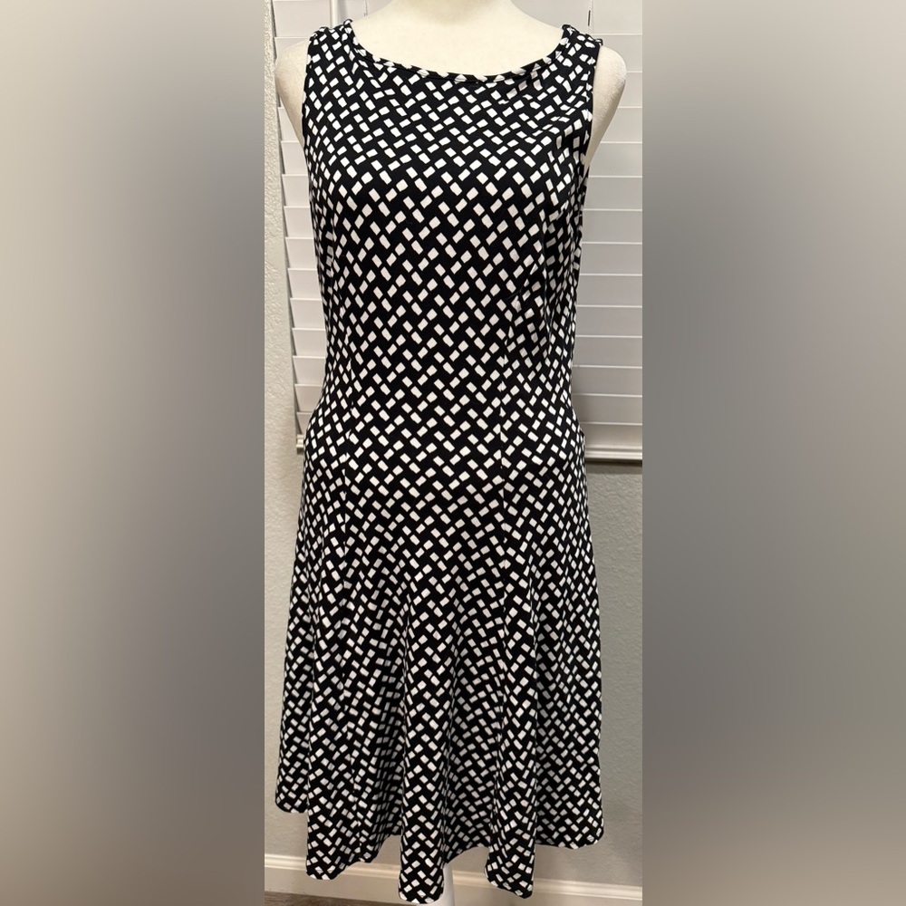 New York & Company Black and White Dress